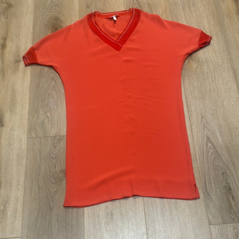 Escada Orange Fitted Mini Dress